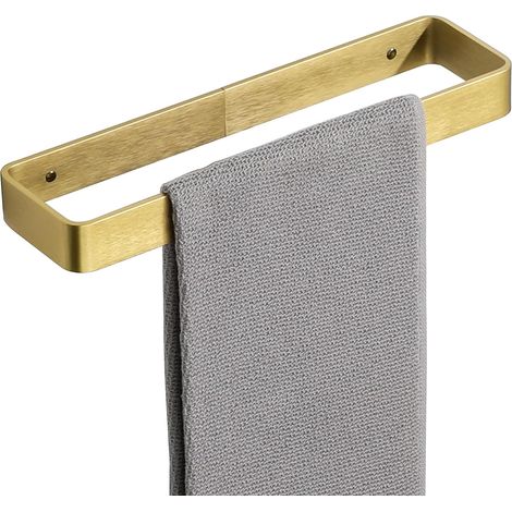 Porte Serviette sans Perçage Mural Salle de Bain Doré 30CM (1/5)