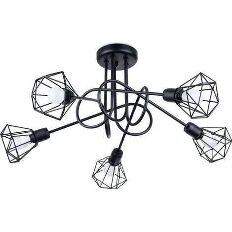 Lámpara de techo Mozosa negro 5 luces (1/5)