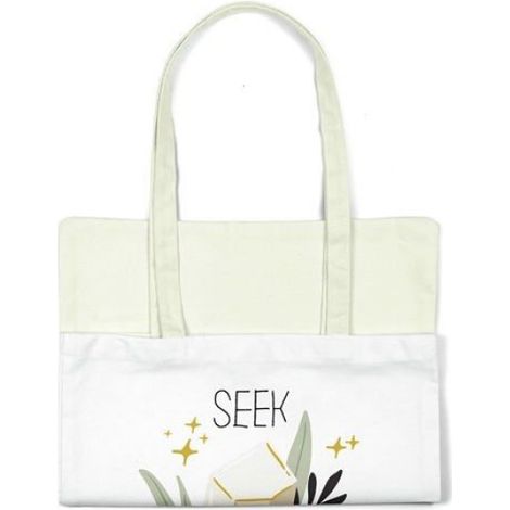 Sac Shopping - Tote Bag Coton 34x40 cm - Réutilisable Pliable - Pour Courses et Usage Quotidien - 1 Pièce (1/4)