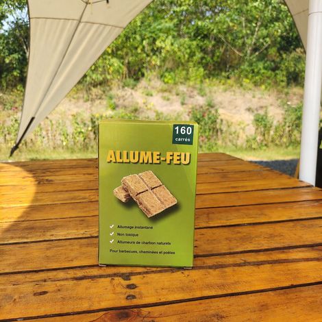 Allume-Feu en Fibres Imprégnées de Cire Combustible Solide Barbecue Camping 17,5 × 11,5 × 1 cm 750 g – Livraison gratuite (1/5)