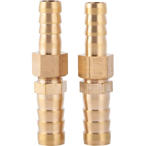 Reduzierstück aus Messing, 8 mm auf 10 mm, mit Widerhaken – 2er-Pack