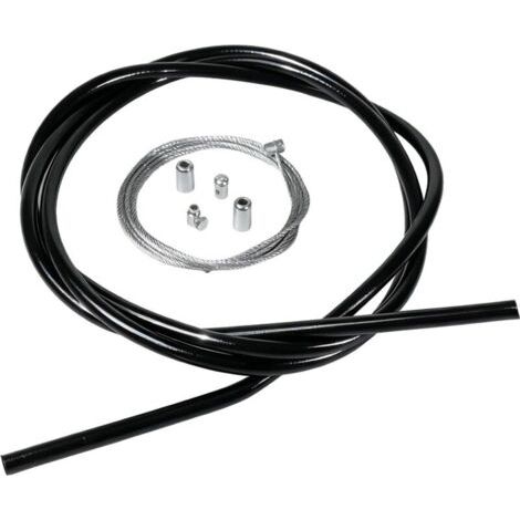 Câble d'embrayage universel 2mm Ø 2m avec gaine et raccord - Kit réparation pour motos, cross, mobylette et cyclomoteur