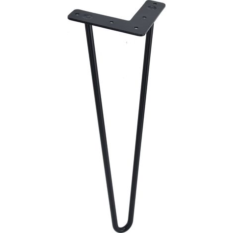 Lot de 4 pieds de table en fer noir, accessoires de décoration pour meubles et loisirs créatifs, 40 cm (16 pouces). (1/5)