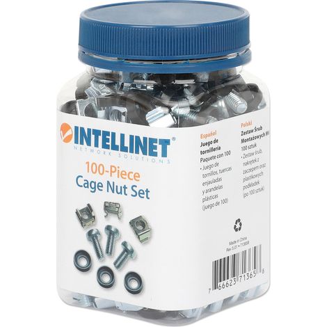 Set di dadi a gabbia Intellinet argento 100 pezzi (1/5)