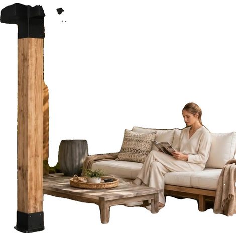 Soporte angular, acero al carbono, recubrimiento en polvo, negro. (1/2)