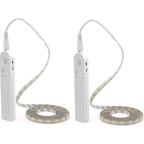 Ruban Lumineux Detecteur De Mouvement - 3 M - Pour Escaliers Meubles Et Plinthes - 2 Pièces