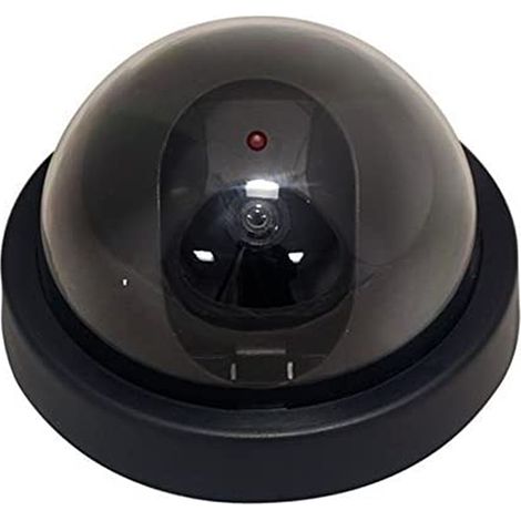 Moniteur factice de caméra de surveillance de sécurité en forme de dôme avec voyant LED clignotant pour usage extérieur et intérieur (1/5)