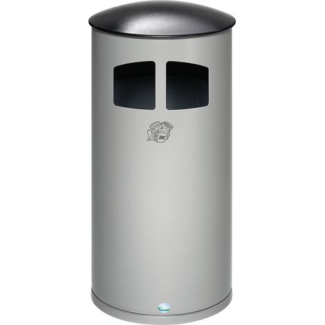 VAR, Collecteur de déchets d'extérieur, 75 l, avec seau