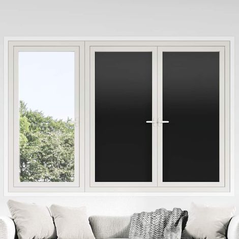 vidaXL Window Films 3 pcs Static Frosted Black PVC (1/5)