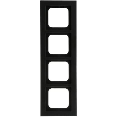 Busch-Jaeger Cadre de recouvrement 4 fois noir mat - Busch-axcent® pur (1724-275), 2CKA001754A4706