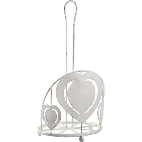 Portascottex Portarotolo da tavolo in metallo cuori 36 cm