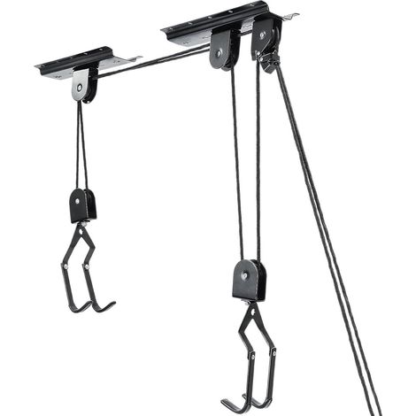 Trintion Fahrradlift, Bike Lift, Fahrradhalterung zur Deckenmontage, Deckenhalterung für Fahrräder und E-Bikes, Fahrradlift mit Flaschenzug für Garage, Keller (1/5)