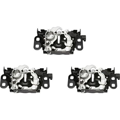 Tre fermi per il cofano anteriore, compatibili con i modelli Toyota Compass dal 2017 al 2021, codici ricambio 68280607AC, 53431276 e 68280608AC.
