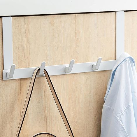 Porte-Manteaux/Crochet derrière la Porte/Mural de la Cuisine et de la Salle de Bain sans Soudure de Salle de Stockage sans Soudure (Couleur : Blanc, Dimensions : 43.5 x 18 cm) (1/5)