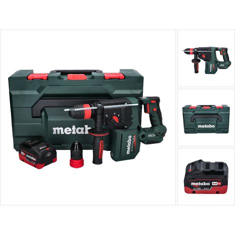Martillo perforador a batería Metabo KH 18 LTX BL 28 Q 18 V 3 J SDS plus Brushless + 1 batería de 5,5 Ah + metaBOX - sin cargador (1/5)