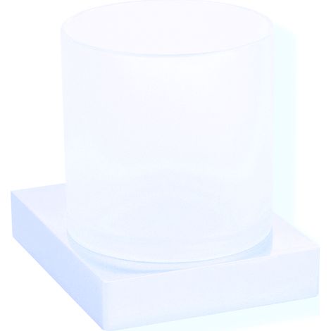 Glasbecher mit Halter chrom