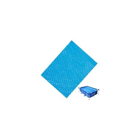 Bâche Piscine Rectangulaire 220x150cm, Couverture à Bulles Thermique, Protection UV Poussière Pluie, Film Solaire Idéal Jardin (1/4)