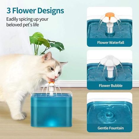 Fontaine à Eau - 2L - Distributeur Automatique - Filtre Remplaçable - Pompe Silencieuse (1/4)