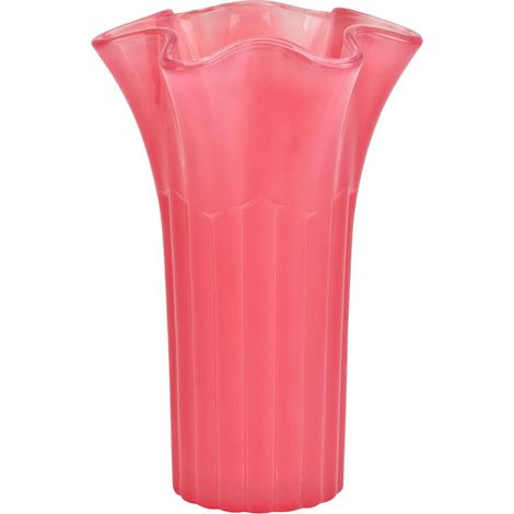 Vase en verre rose 16 x 25 x 16 cm (1/3)