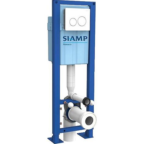 Support autoportant pour robinet Ingenio 95L avec plaque de commande sphérique UE, blanche, SIAMP, réf. 31310010
