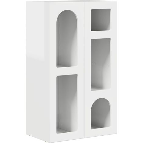 Sideboard High Gloss White 59 x 35 x 100.5 cm Engineered Wood vidaXL