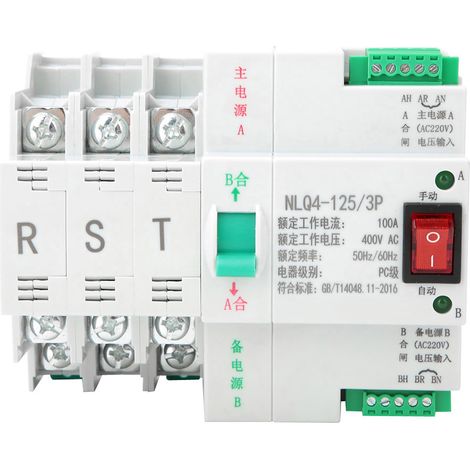 Interrupteur de Transfert Automatique 3P 100A 400V pour Double Alimentation (1/5)