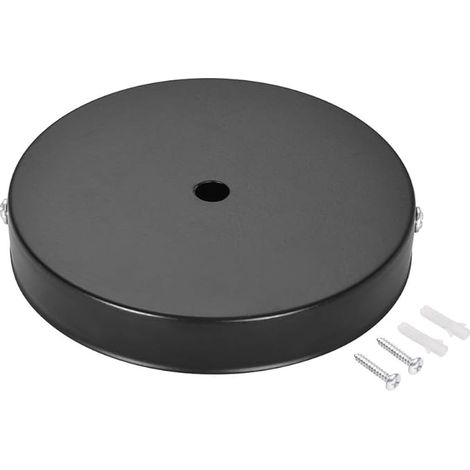 Rétro Lumière Canopée Trousse Paroi Bougeoir Lampe Plaque Fixation 120mm 4,7Pouce Noir (1/5)