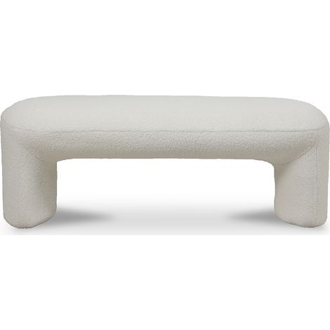 Panca Imbottita in Tessuto Bouclé - Vieire Bianco (1/5)