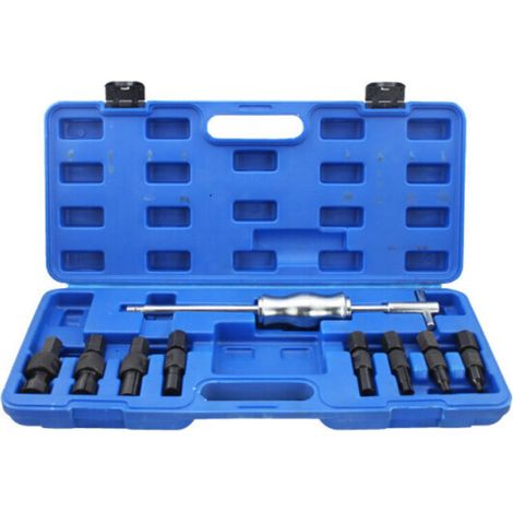 Estrattore per cuscinetti interni, martello scorrevole, set di 9 utensili per l'estrazione di cuscinetti per fori ciechi - Blu