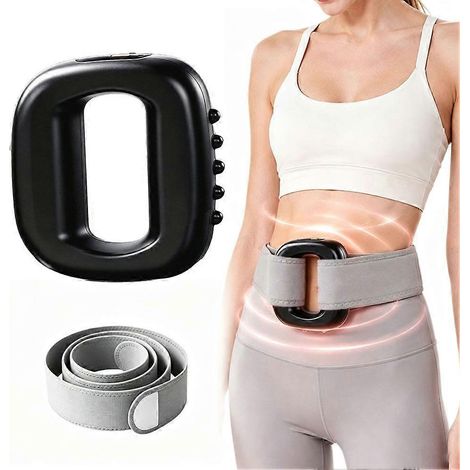 Faszienring-Massagegerät 13 x 13 cm, Vibrationsstufen, 5 Stufen, wiederaufladbar, leistungsstark, ergonomisch, Ein-Knopf-Bedienung, schwarz, 1 Stück (1/5)