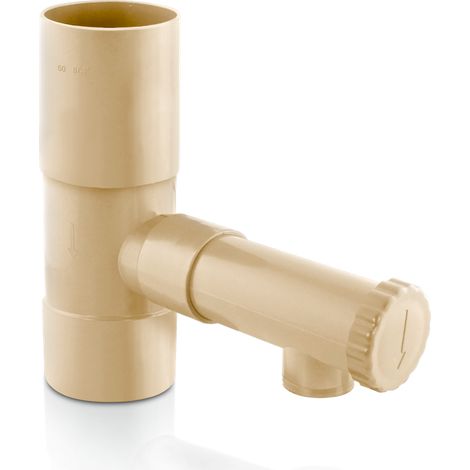Collecteur récupérateur d'eau de pluie sable pour tuyau Ø50 - Fitt - Sable - PVC