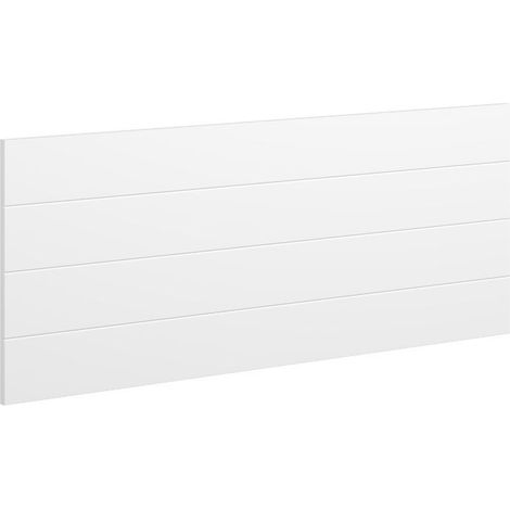 Tête de lit moderne à lignes horizontales coloris Blanc - Longueur 110 x Hauteur 45,5 x Profondeur 1,5 cm (1/5)