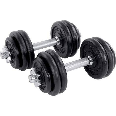 Kit haltères musculation avec barre d’extension 30 kg pour hommes et femmes musculation prise de masse sport fitness noir (1/4)