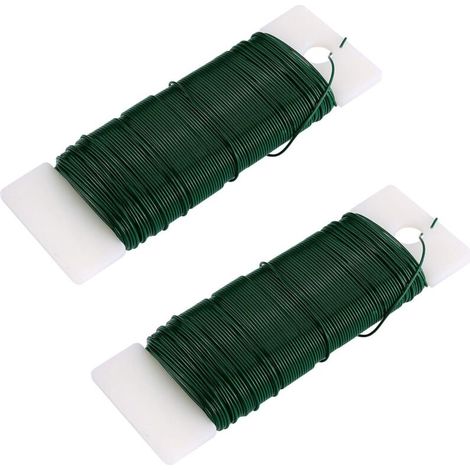 rouleaux de fil de fleuriste vert fil de pagaie flexible pour bricolage, guirlande de Noël, couronnes, bouquets de fleurs et arrangements floraux