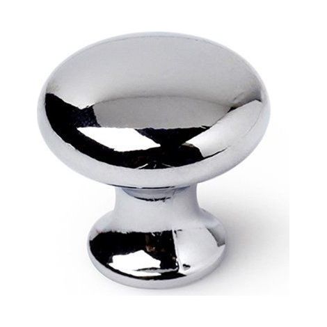 Blister da 4 pomoli per mobili tondi in zama finitura cromo lucido mod.760 ø25mm REI