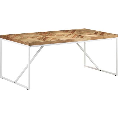 vidaXL Table à manger 180x90x76 cm Bois massif d'acacia et de manguier (1/5)