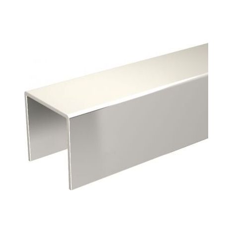 Profil de guidage en U aluminium 25 x 18 mm – Longueur 0,99 m – Pour porte jusqu'à 150 kg encastré – Accessoire de porte coulissante – Fuienko