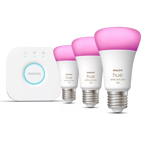Philips Hue White and Color Ambiance bombilla LED blanca E27 (1/3)
