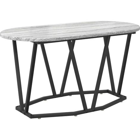 Table basse,Table d'appoint,Table de Salon Gris 80 x 40 x 40.5 cm Bois d'ingénierie et métal CFW71972 (1/5)