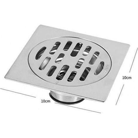 Siphon de sol carré en acier inoxydable épais, anti-odeur, drain de douche, adapté au revêtement de sol de la salle de bain d'hôtel (1/3)