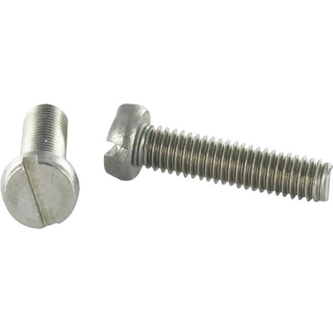 Vis métaux Inox A2 Tête cylindrique TC Fendue M2.5X12-100 pièces