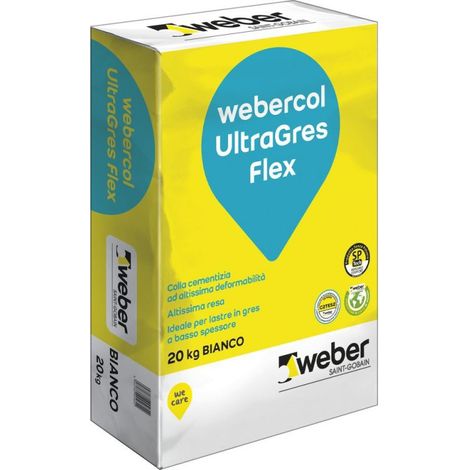Webercol ultragres flex adesivo cementizio bianco sacco kg 20 C2TES2