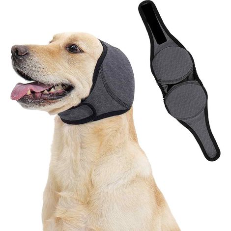 2 cache-oreilles pour chien, imperméables, antibruit, réglables, confortables, pour bain, toilettage, natation, orages et feux d'artifice (1/5)