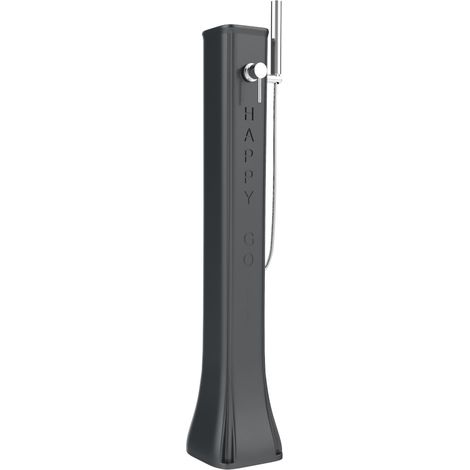 Doccia solare da giardino 23l miscelatore e doccetta mobile arkema happy go grigio antracite