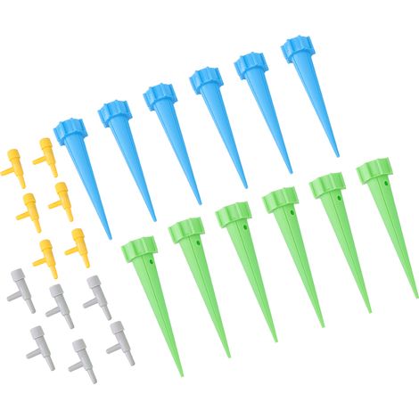 Sistema Irrigazione Goccia a Goccia – 12 Pezzi con Regolatore Flusso 0-60s, Plastica Resistente, Design Funzionale – Ideale per Piante da Balcone e Interni (1/5)