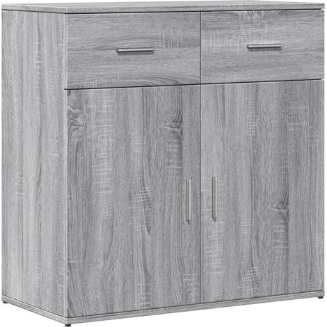 Credenza buffet cassettiera mobile contenitore organizer cucina soggiorno soggiorno Sonoma 79 x 38 x 80 cm pannelli compositi grigio 020036526