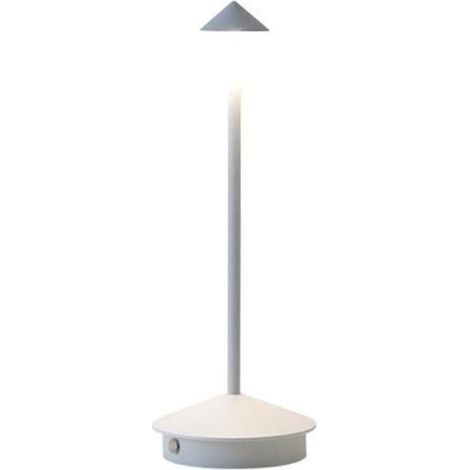 BelleRise – Moderne kabellose LED-Tischleuchte (3000 mAh) – Wiederaufladbares Touch-Nachtlicht mit 3 Helligkeitsstufen für Restaurants und Camping – Weiß (1/5)
