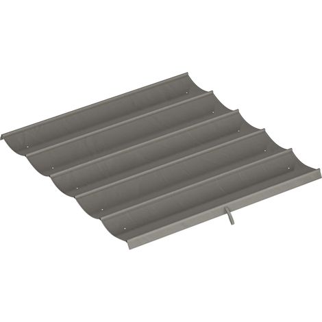 Toile de toit pour pergola tonnelle rétractable de 3 x 3 m - toile uniquement 250 x 255 cm gris clair