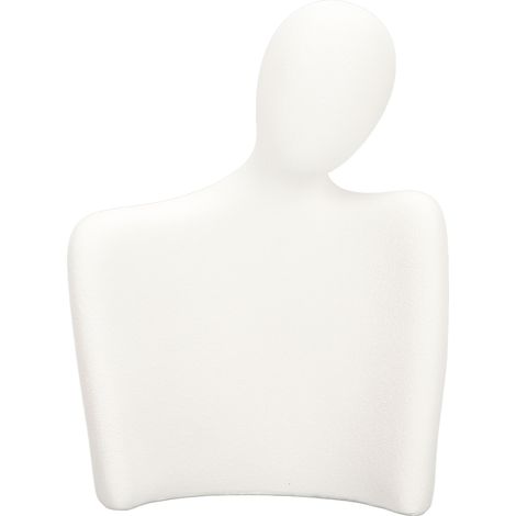 Présentoir buste mannequin blanc en résine pour bijoux, support élégant de collier et boucles d'oreilles (1/5)