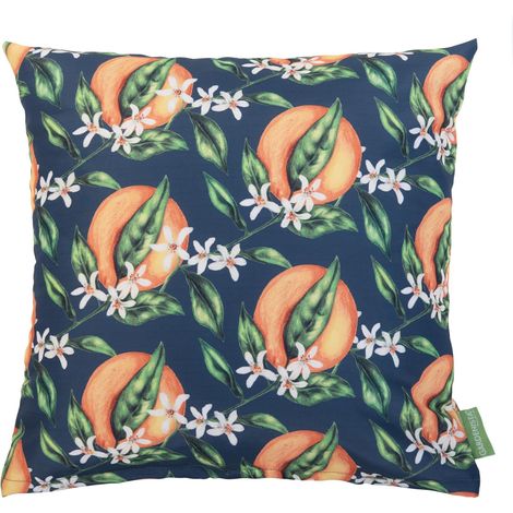 Gardenista Almohada Cuadrado Decorativo para Interior/Exterior Resistente al Agua, Suave y Cómoda Cojín Impreso para Silla de Ratán 45x45, Naranja Marino Pequeño (1/5)